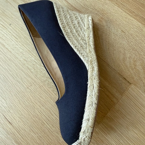 J. Crew Factory Classic Navy Espadrille Wedge Pumps - Women - Picture 5 of 7